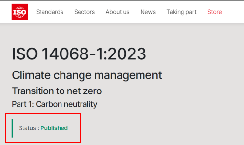 Pubblicata la nuova ISO 14068-1:2023 sulla "Carbon Neutrality"