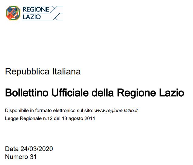 Regione Lazio: adempimenti A.I.A. ed emergenza covid-19